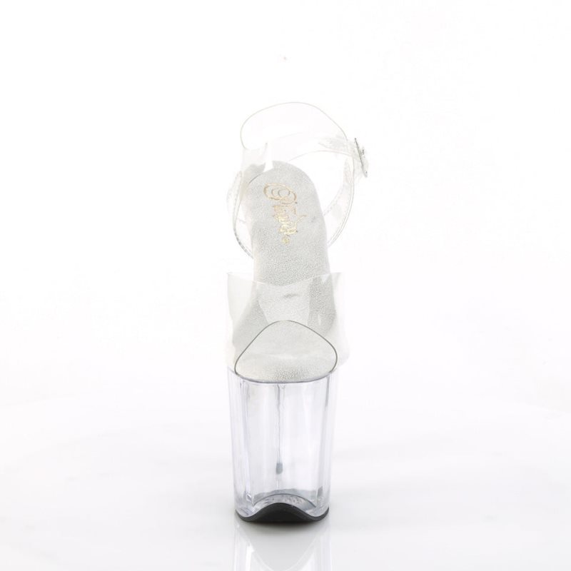 Pleaser Flamingo-808 Hakken Dames Clear | BELGIE BEPRQOKX