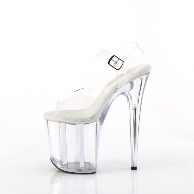 Pleaser Flamingo-808 Hakken Dames Clear | BELGIE BEPRQOKX
