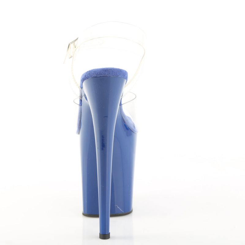 Pleaser Flamingo-808 Hakken Dames Koningsblauw Blauw | BELGIE BEIPVAZB