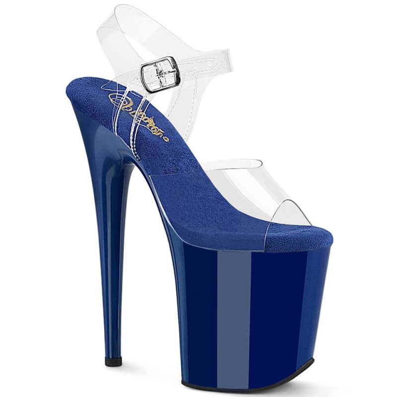 Pleaser Flamingo-808 Hakken Dames Koningsblauw Blauw | BELGIE BEIPVAZB