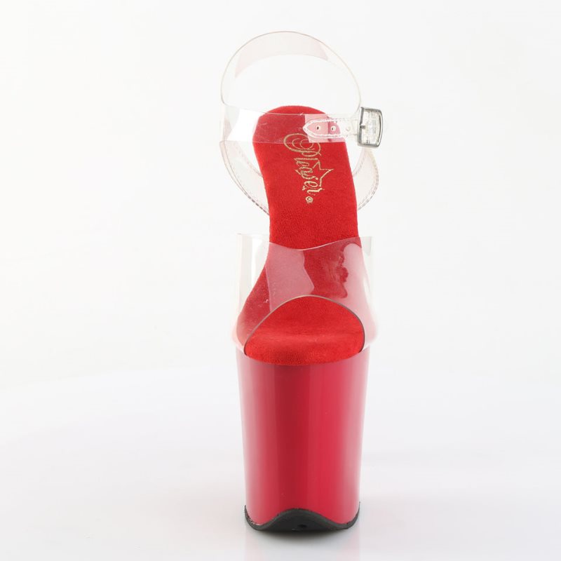 Pleaser Flamingo-808 Hakken Dames Rood | BELGIE BEQPNCZJ
