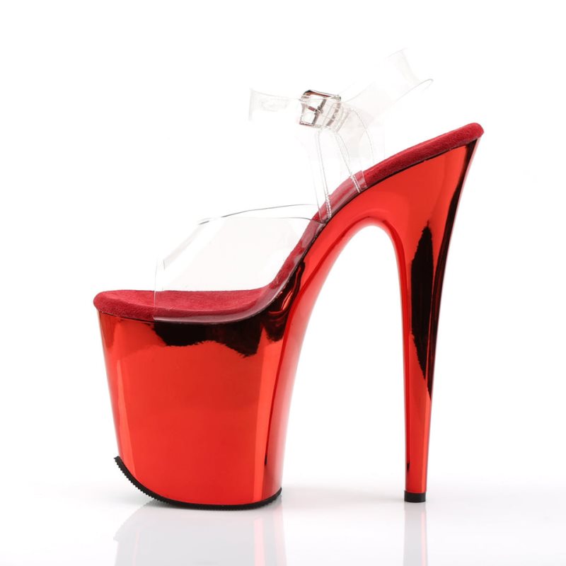 Pleaser Flamingo-808 Hakken Dames Rood | BELGIE BEYRMCNA