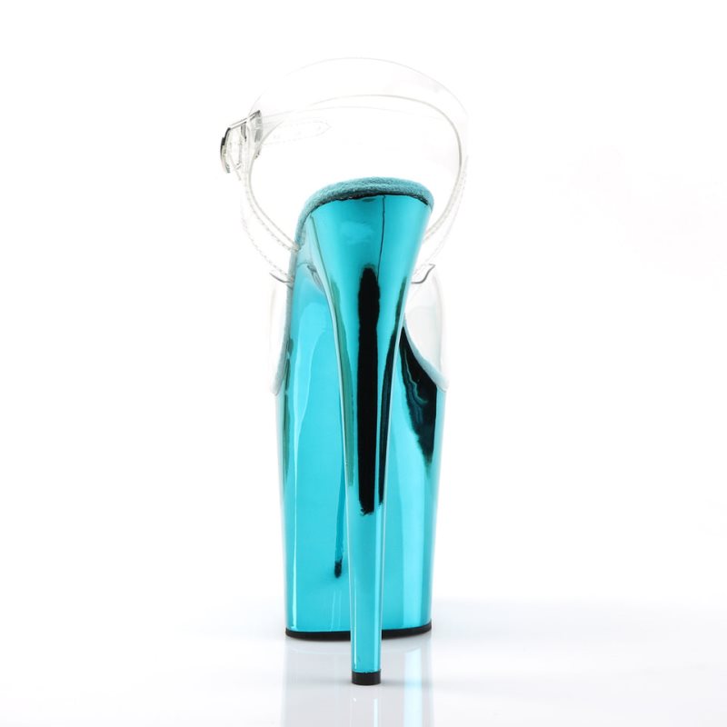 Pleaser Flamingo-808 Hakken Dames Turquoise | BELGIE BEKLGAMP