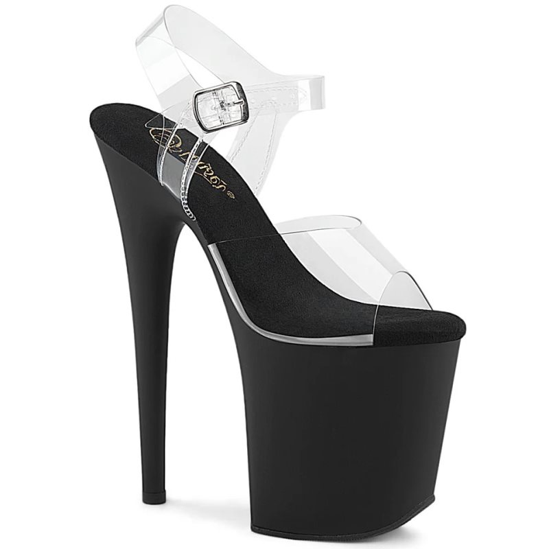 Pleaser Flamingo-808 Hakken Dames Zwart | BELGIE BEWMXKJQ