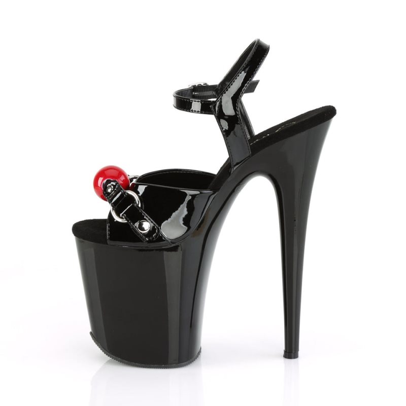 Pleaser Flamingo-809GB Hakken Dames Zwart | BELGIE BELTSEFD