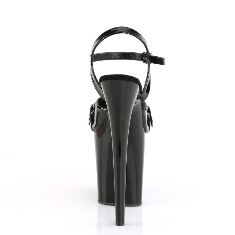Pleaser Flamingo-809GB Hakken Dames Zwart | BELGIE BELTSEFD