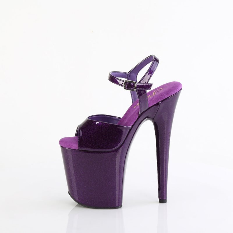 Pleaser Flamingo-809GP Hakken Dames Paars | BELGIE BEUZRYVK