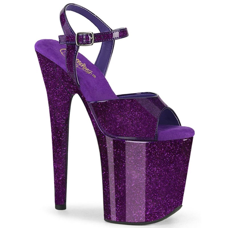 Pleaser Flamingo-809GP Hakken Dames Paars | BELGIE BEUZRYVK