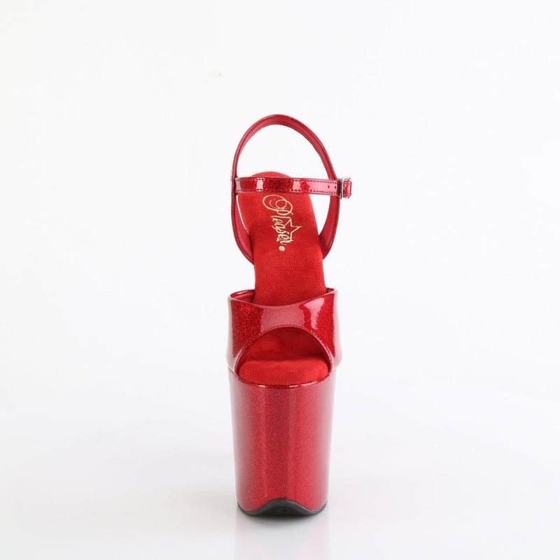 Pleaser Flamingo-809GP Hakken Dames Rood | BELGIE BEZXWBUR