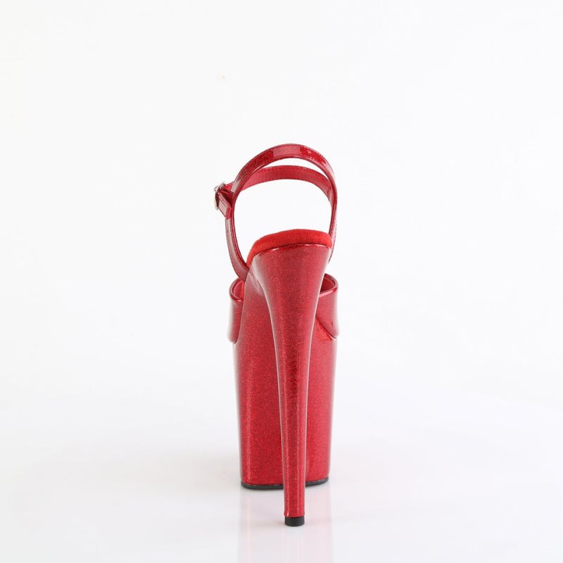 Pleaser Flamingo-809GP Hakken Dames Rood | BELGIE BEZXWBUR