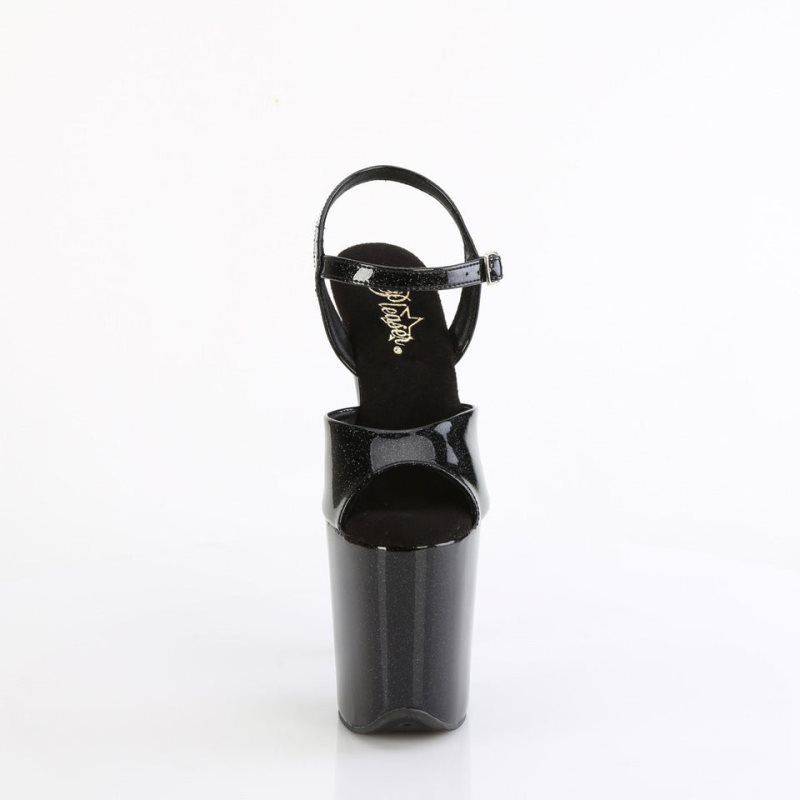 Pleaser Flamingo-809GP Hakken Dames Zwart | BELGIE BEKVYCHM