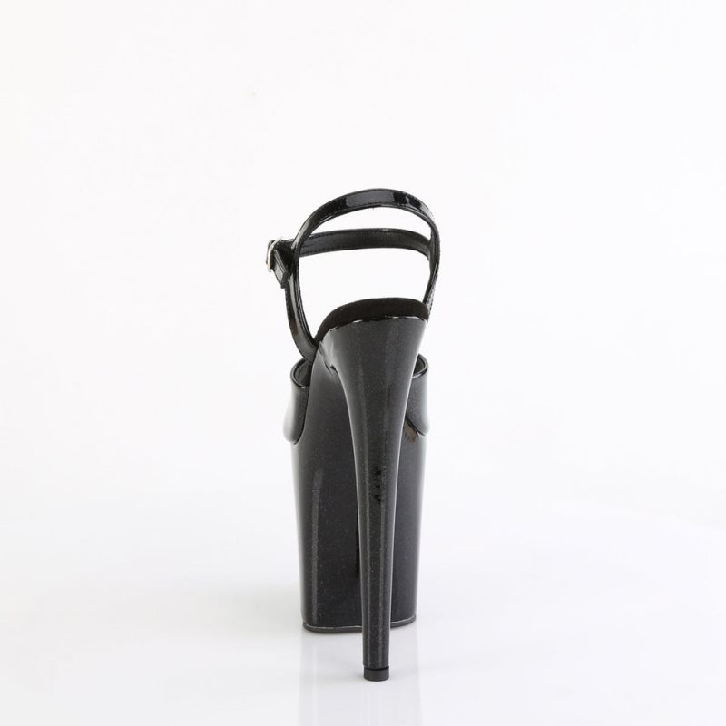 Pleaser Flamingo-809GP Hakken Dames Zwart | BELGIE BEKVYCHM