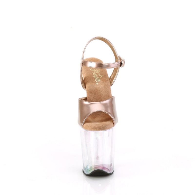 Pleaser Flamingo-809HT Hakken Dames Roze Goud | BELGIE BEOZANFW