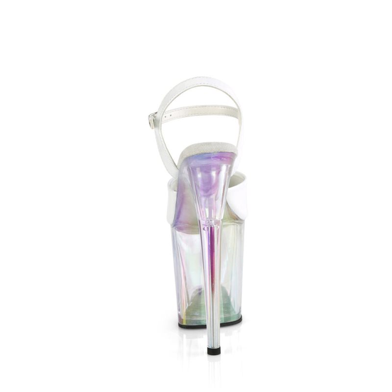 Pleaser Flamingo-809HT Hakken Dames Wit | BELGIE BEVPNEOR