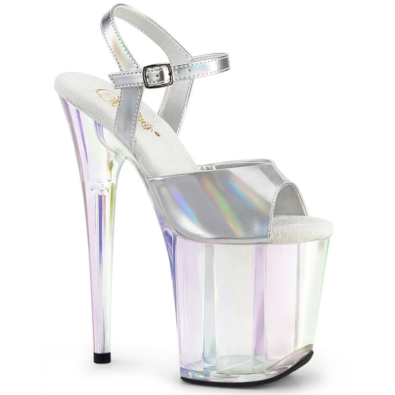 Pleaser Flamingo-809HT Hakken Dames Zilver | BELGIE BEMSXYID