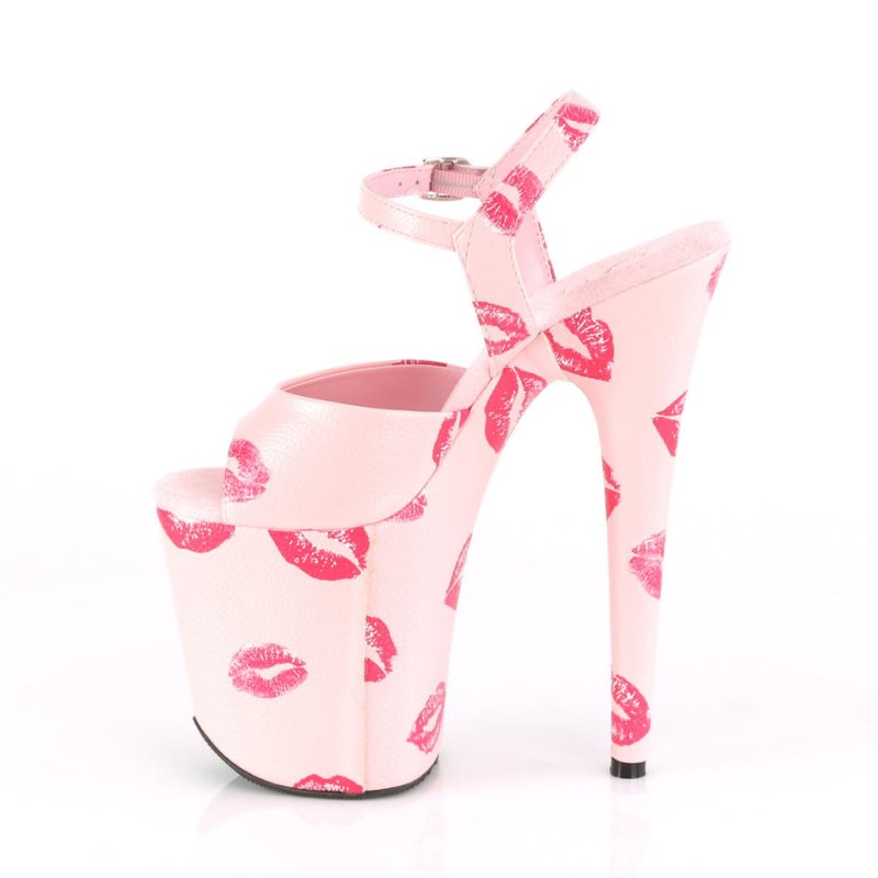 Pleaser Flamingo-809KISSES Hakken Dames Roze | BELGIE BELKQTJN