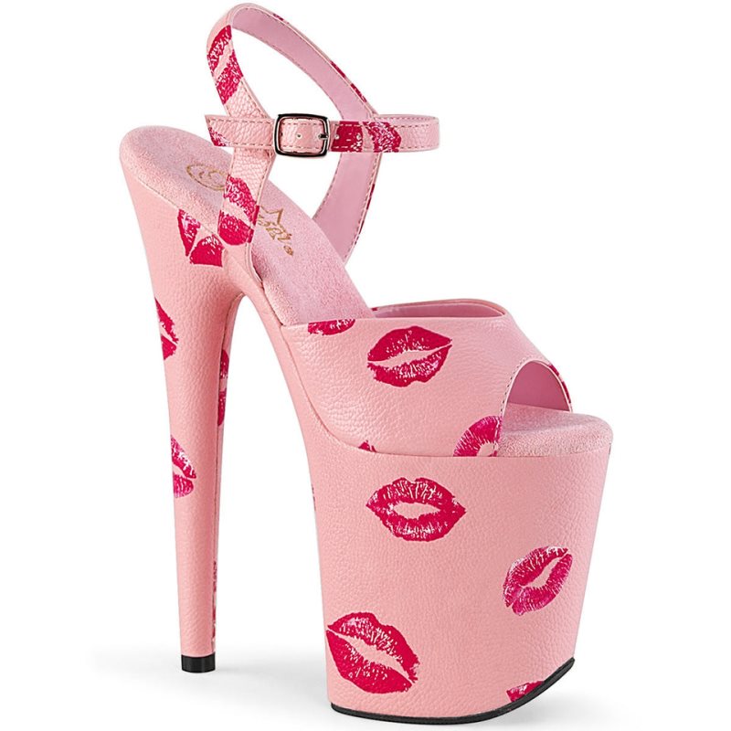 Pleaser Flamingo-809KISSES Hakken Dames Roze | BELGIE BELKQTJN