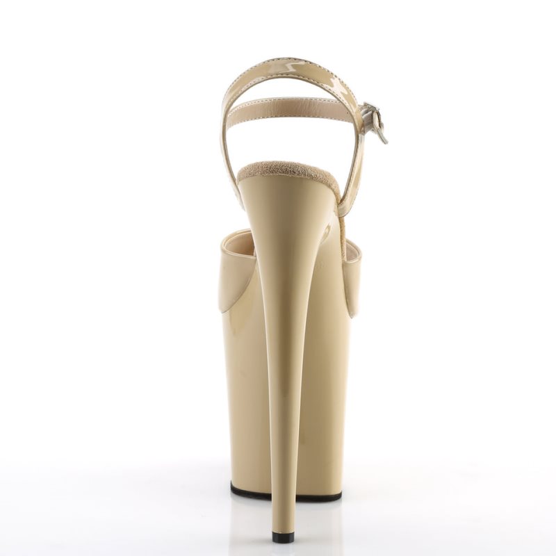 Pleaser Flamingo-809 Hakken Dames Beige | BELGIE BEZXCLRE