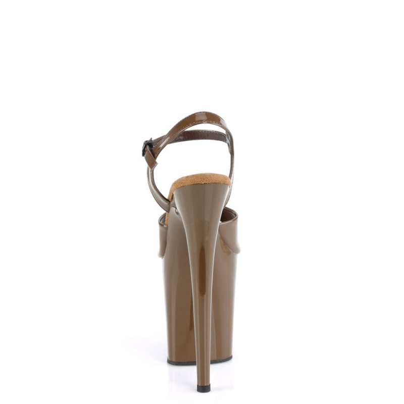 Pleaser Flamingo-809 Hakken Dames Bruin | BELGIE BEZUKRXT