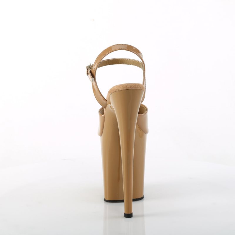 Pleaser Flamingo-809 Hakken Dames Bruin | BELGIE BEKCIPTR