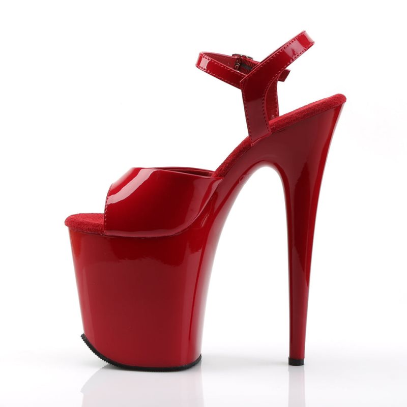 Pleaser Flamingo-809 Hakken Dames Rood | BELGIE BEEIWFGL