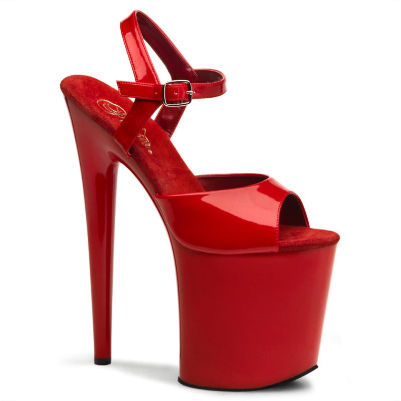 Pleaser Flamingo-809 Hakken Dames Rood | BELGIE BEEIWFGL
