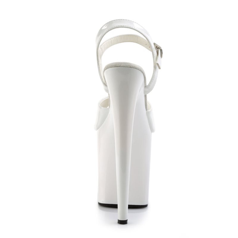 Pleaser Flamingo-809 Hakken Dames Wit | BELGIE BERDCKMN