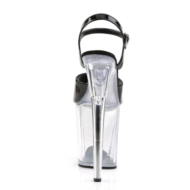 Pleaser Flamingo-809 Hakken Dames Zwart | BELGIE BEKDMUZR