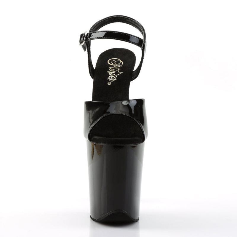 Pleaser Flamingo-809 Hakken Dames Zwart | BELGIE BEJQCVDP