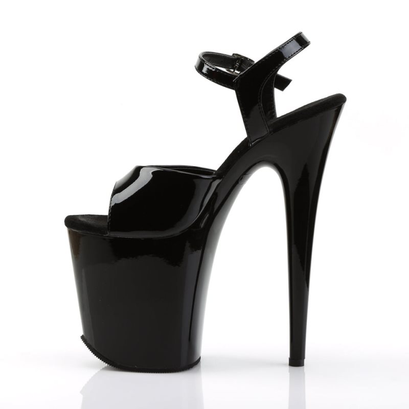 Pleaser Flamingo-809 Hakken Dames Zwart | BELGIE BEJQCVDP