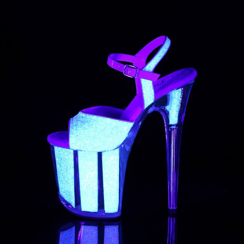 Pleaser Flamingo-810UVG Hakken Dames Wit | BELGIE BEAXRFLY