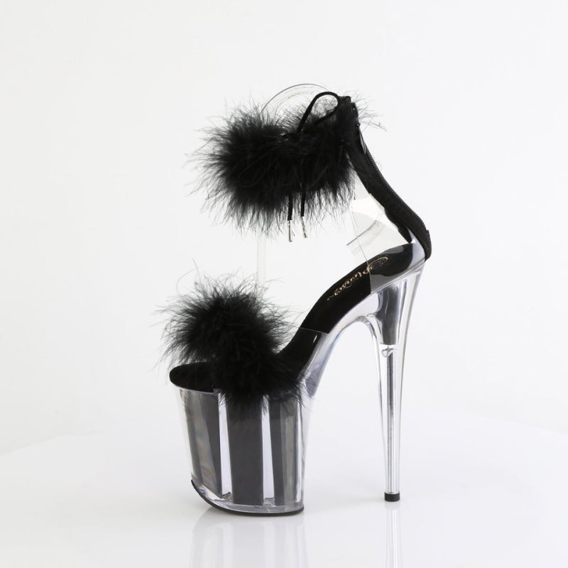 Pleaser Flamingo-824F Hakken Dames Zwart | BELGIE BEGBCFJW