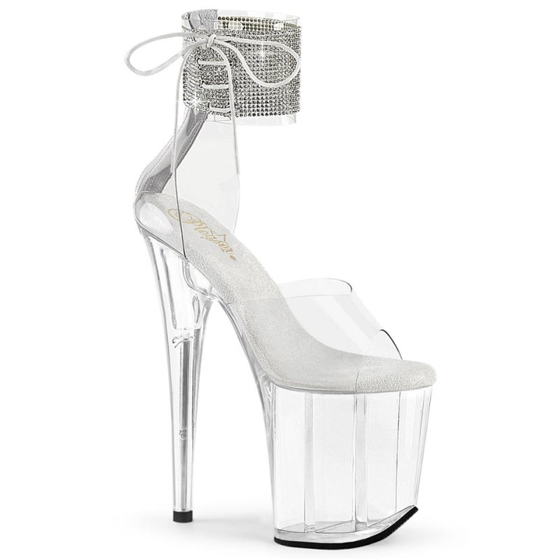 Pleaser Flamingo-824RS Hakken Dames Clear | BELGIE BEFWDENB