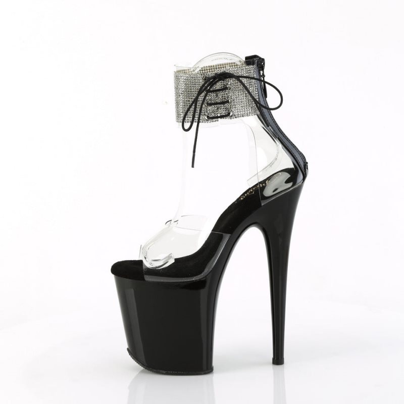 Pleaser Flamingo-824RS Hakken Dames Zwart | BELGIE BEXUJEIH