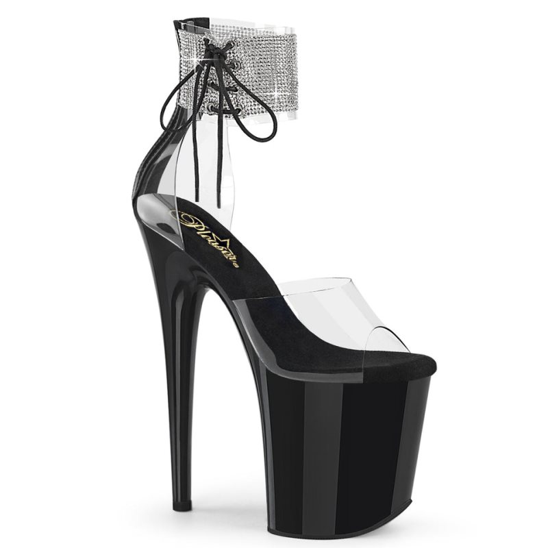 Pleaser Flamingo-824RS Hakken Dames Zwart | BELGIE BEXUJEIH