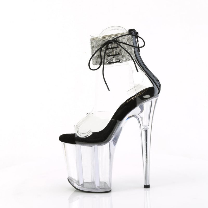 Pleaser Flamingo-824RS Hakken Dames Zwart | BELGIE BELWGFKR