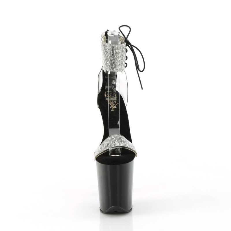 Pleaser Flamingo-827RS Hakken Dames Zwart | BELGIE BEZJQMVX