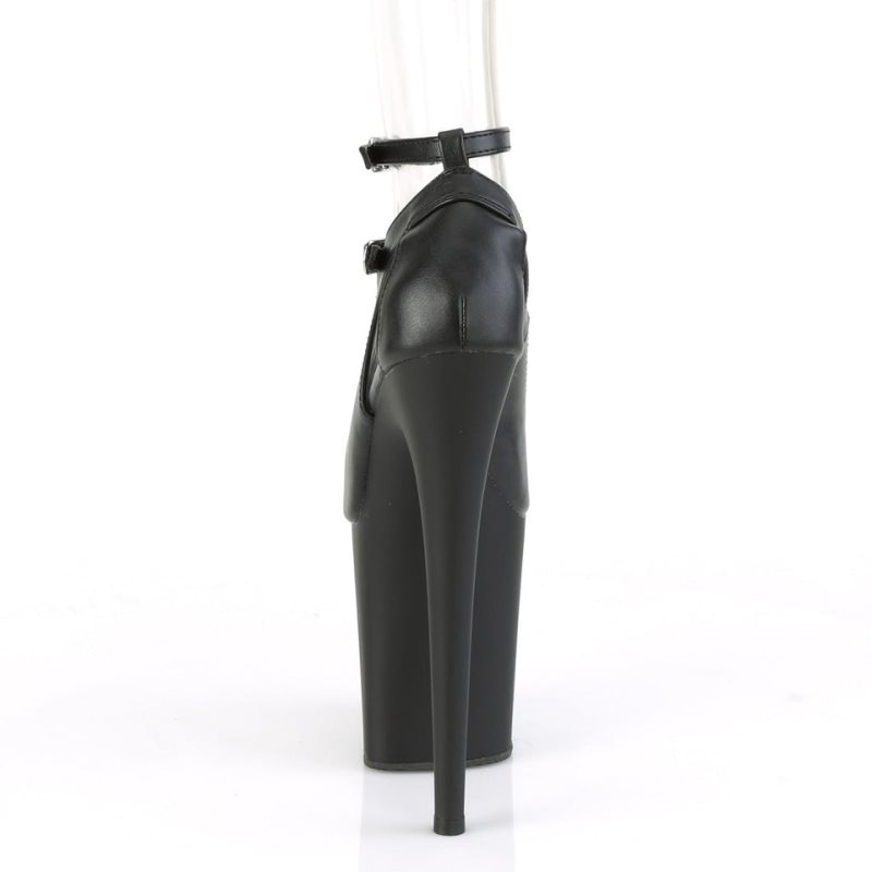 Pleaser Flamingo-850 Vegan Leather Hakken Dames Zwart | BELGIE BEUBOPVF