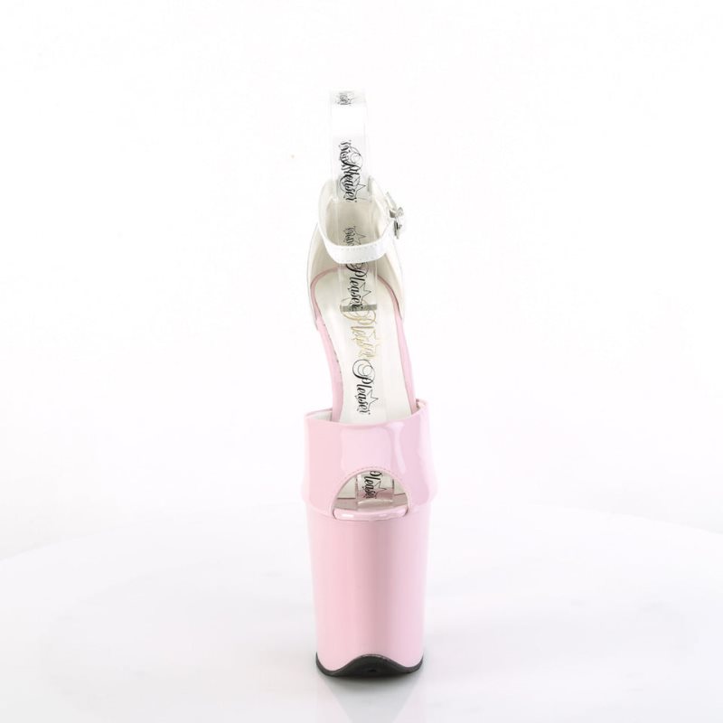 Pleaser Flamingo-868 Hakken Dames Roze Wit | BELGIE BEHXBDJP