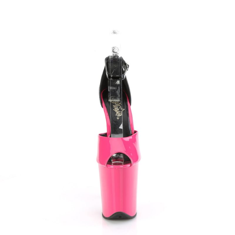 Pleaser Flamingo-868 Hakken Dames Roze Zwart | BELGIE BEVEAUNM