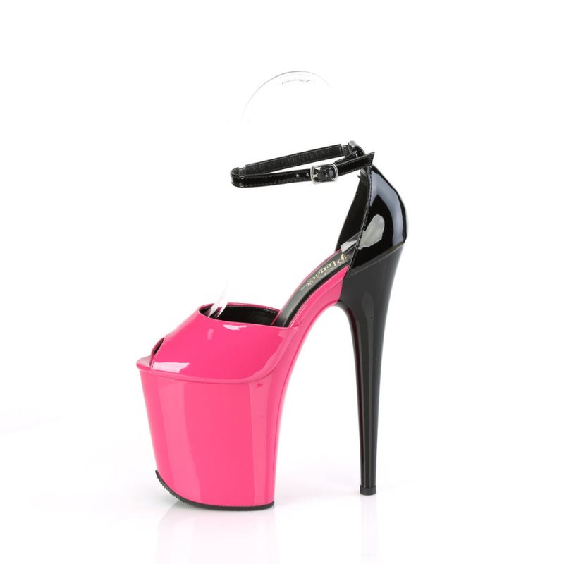 Pleaser Flamingo-868 Hakken Dames Roze Zwart | BELGIE BEVEAUNM