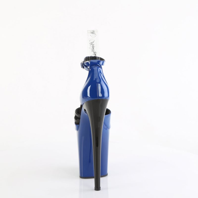 Pleaser Flamingo-884 Hakken Dames Blauw Zwart | BELGIE BEWXCZVB