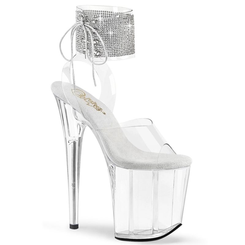 Pleaser Flamingo-891-2RS Hakken Dames Clear | BELGIE BEEBNMDP