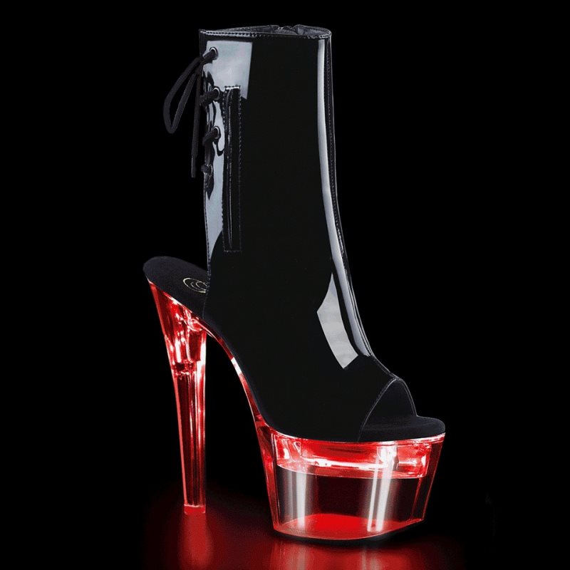 Pleaser Flashdance-1018-7 Laarzen Dames Zwart | BELGIE BEORCAZJ