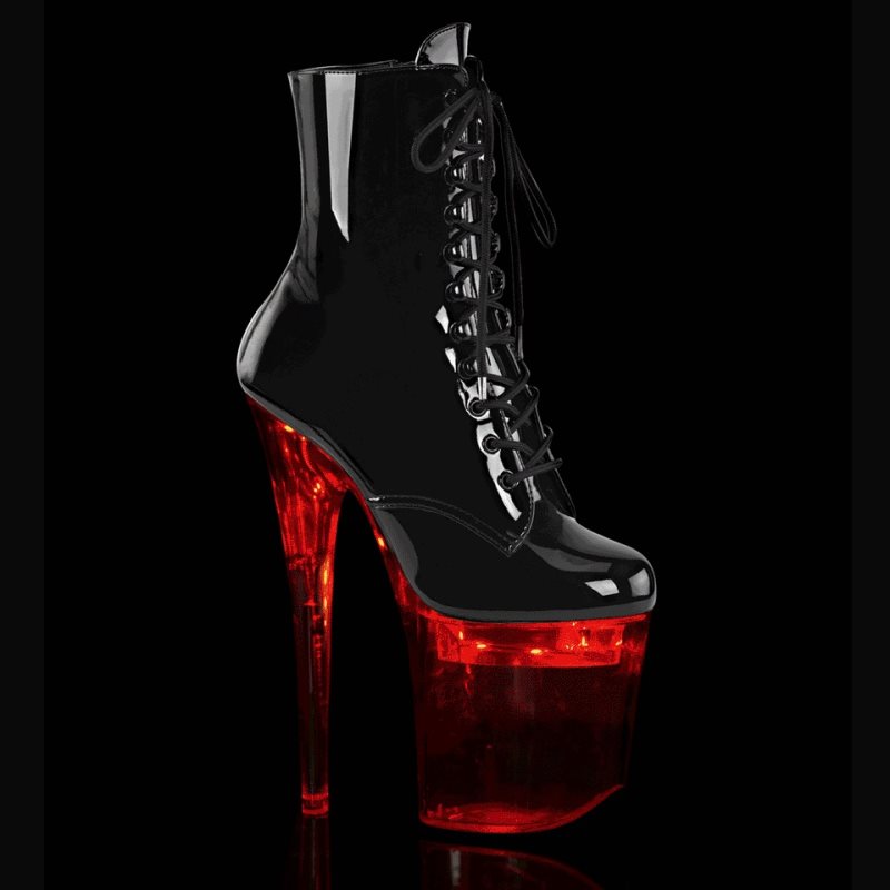 Pleaser Flashdance-1020-8 Laarzen Dames Zwart | BELGIE BETJQFYU