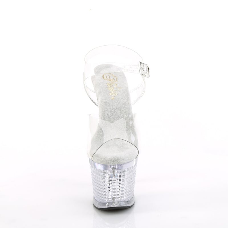 Pleaser Flashdance-708SPEC Hakken Dames Clear | BELGIE BENKEMGX