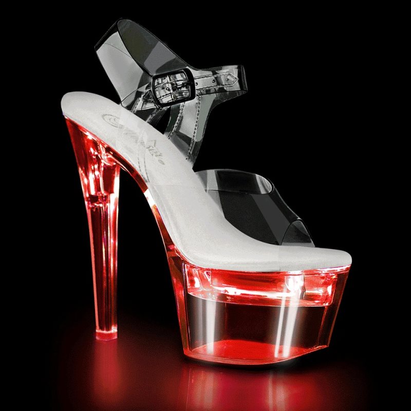 Pleaser Flashdance-708 Hakken Dames Clear | BELGIE BENKXGSO
