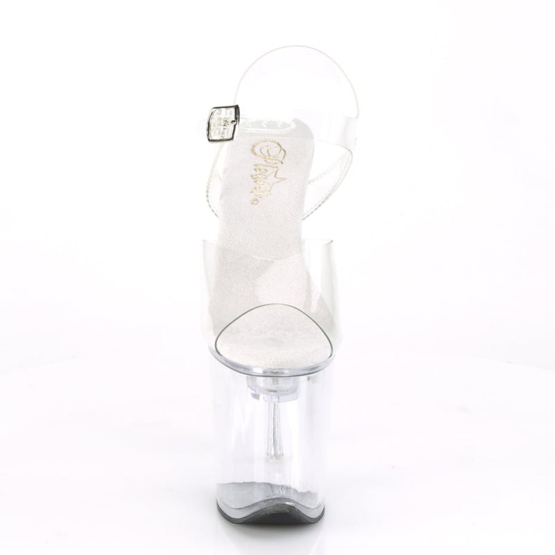 Pleaser Flashdance-808 Hakken Dames Clear | BELGIE BEYMUOIG