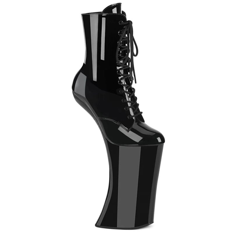 Pleaser Forbidden-1020 Laarzen Dames Zwart | BELGIE BETSUWHZ