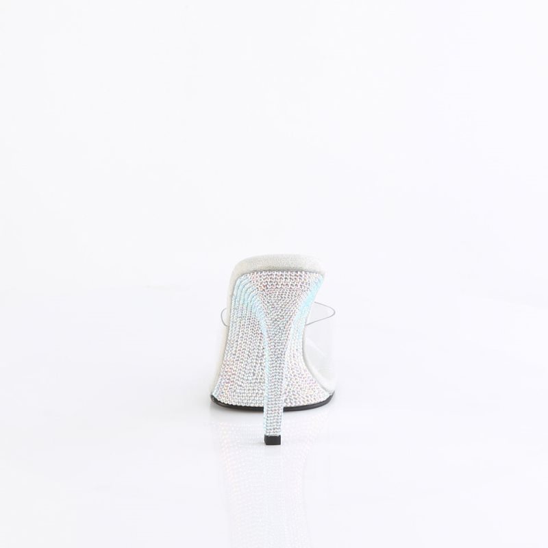 Pleaser Gala-01DM Badslippers Dames Zilver | BELGIE BEYBGTIJ